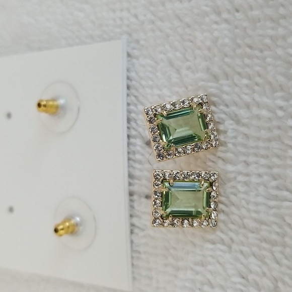 New Ralph Lauren Pave Stone Stud Earrings - Picture 5 of 7